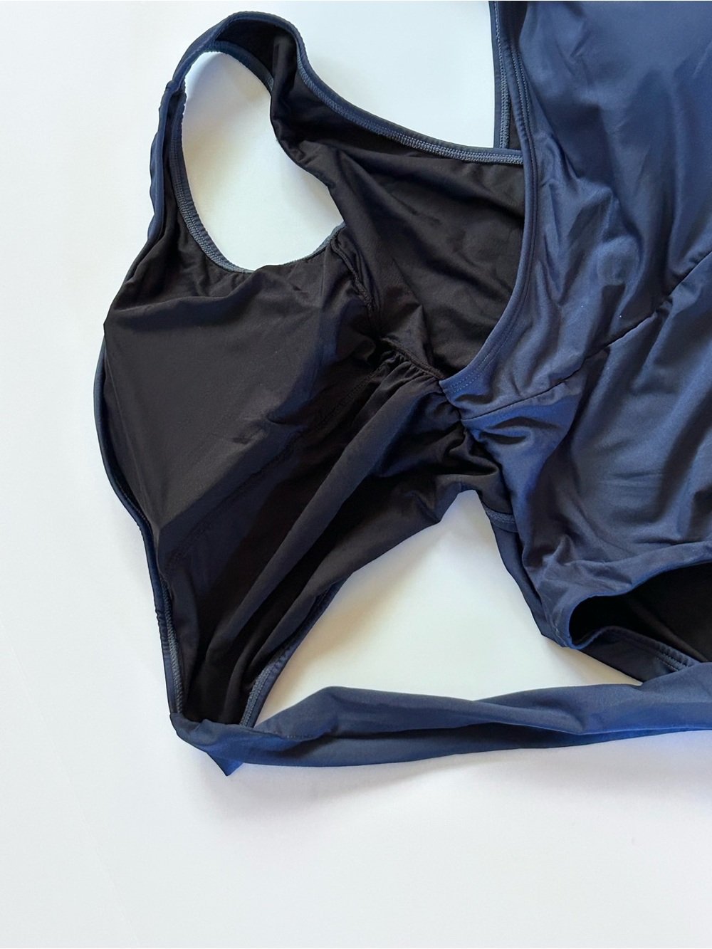 Hermoza Karen Navy Blue One-Piece V-neck Wrap Side Tie Swimsuit Women’s 8 NEW - Picture 8 of 16